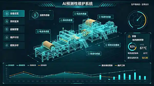 纸袋机AI预测性维护系统监控界面示意图
